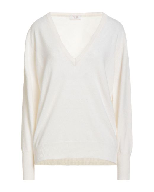 FILBEC White Ivory Sweater Wool, Viscose, Polyamide, Cashmere