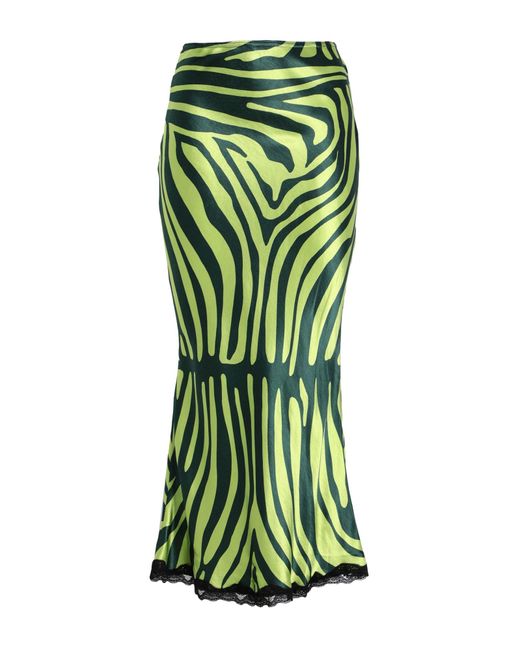 TOPSHOP Green Maxi Skirt