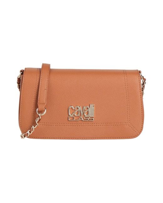 Roberto Cavalli Brown Cross-Body Bag
