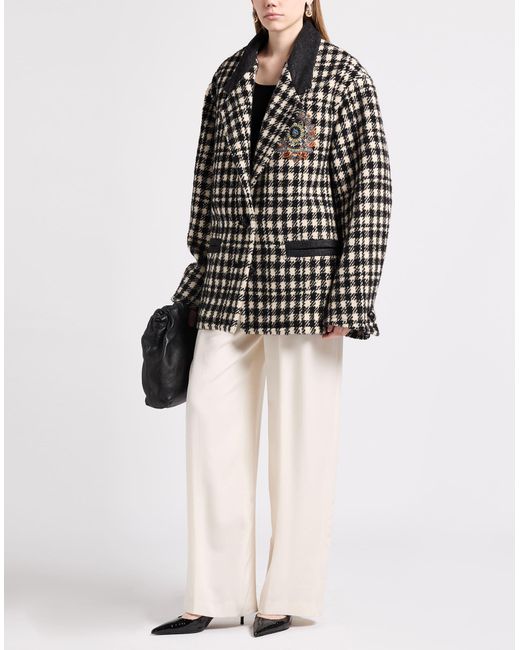 Etro Gray Coat Virgin Wool, Polyester, Acrylic, Alpaca Wool, Polyamide