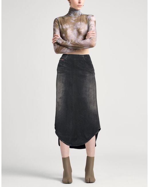 DIESEL Black Denim Skirts