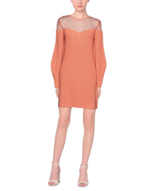 Elisabetta Franchi Orange Mini Dress