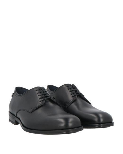 Ferragamo Black Pershore Lace-Up Shoes Calfskin for men