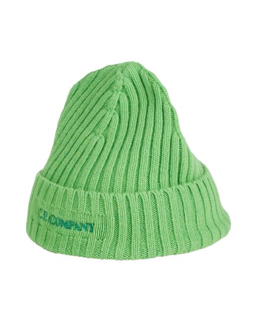 C P Company Green Hat Wool, Polyamide for men