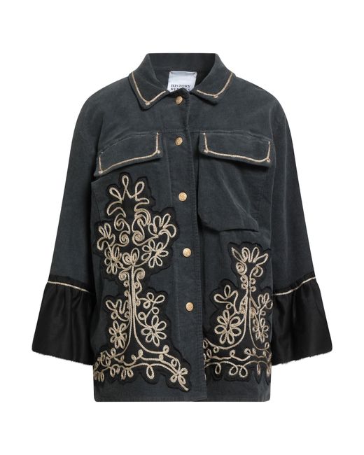 History Repeats Black Lead Shirt Cotton, Elastane
