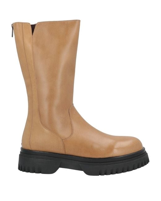 Emanuélle Vee Brown Camel Boot Leather