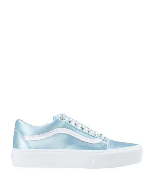 Vans Satin Trainers in Sky Blue (Blue) | Lyst