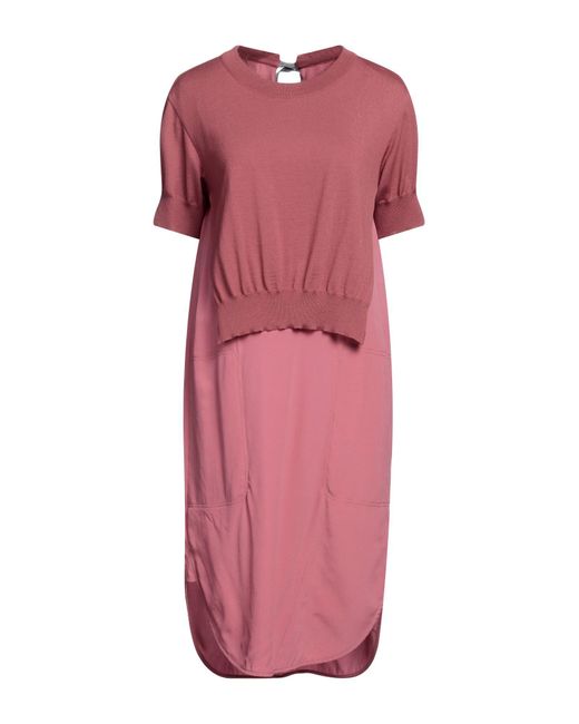 Agnona Pink Midi Dress