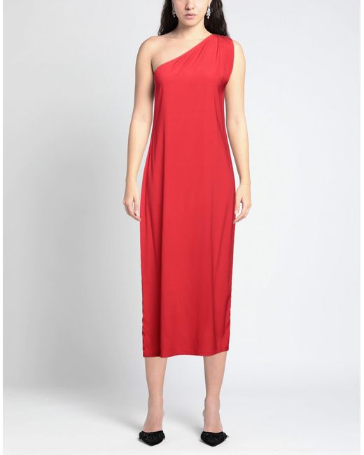 Laura Urbinati Red Midi Dress