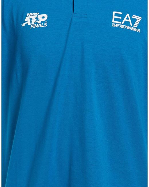 EA7 Blue Polo Shirts for men