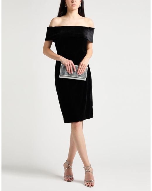 Calvin Klein Black Mini Dress Polyester, Elastane