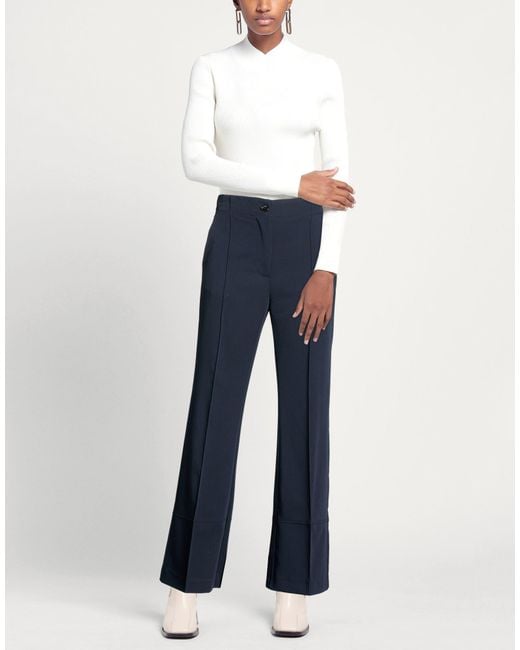 ALESSIA SANTI Blue Pants Polyester, Viscose, Elastane