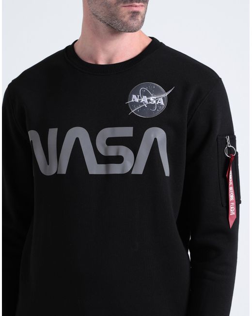 Alpha Industries Sweatshirt in Black for Men | Lyst