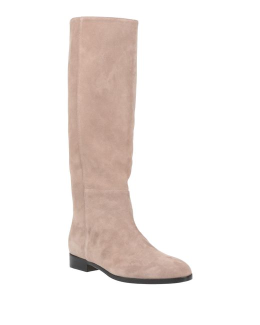 Sergio Rossi White Khaki Boot Leather