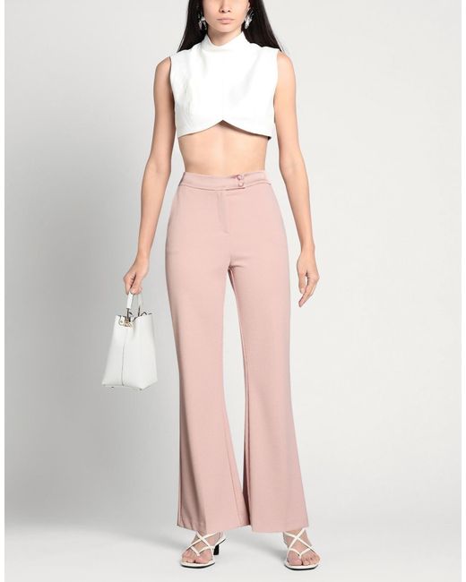 Imperial Pink Pants Polyester, Elastane