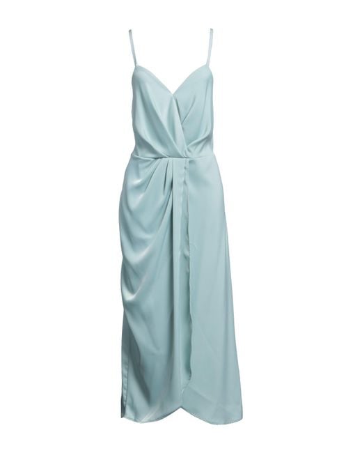 Siste's Blue Maxi Dress Polyester, Elastane