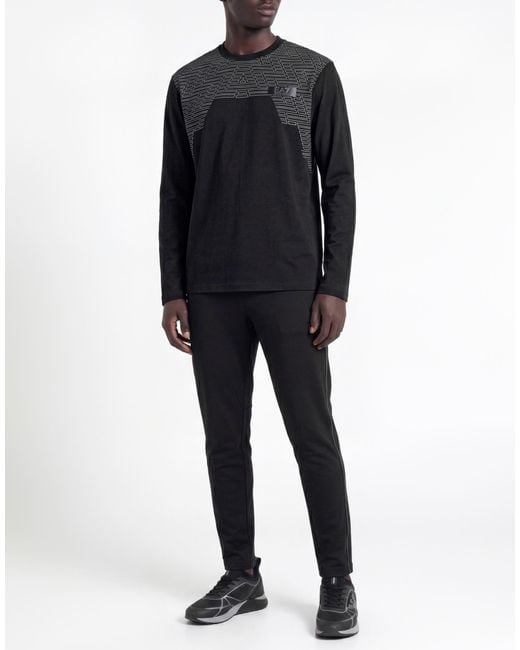 EA7 Black T-shirt for men