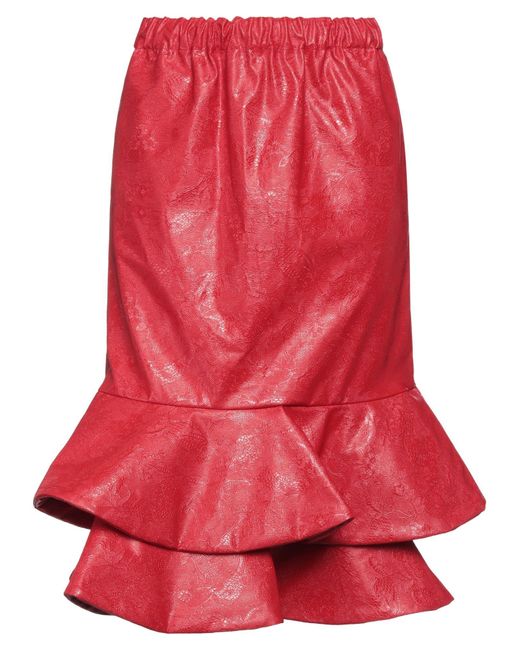Comme des Garçons Red Midi Skirt