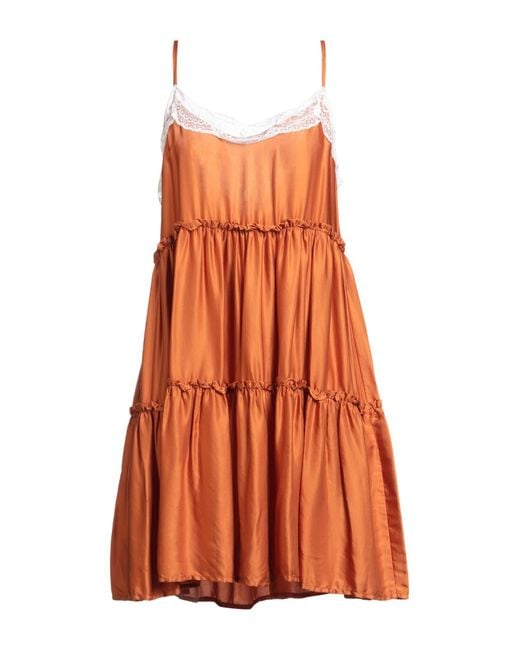 Rebel Queen Orange Mini Dress Viscose