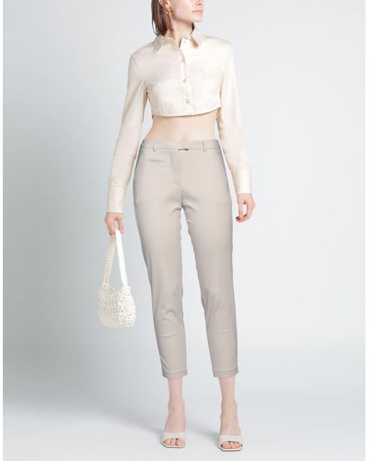 SEVENTY VENEZIA White Pants Viscose, Polyamide, Elastane