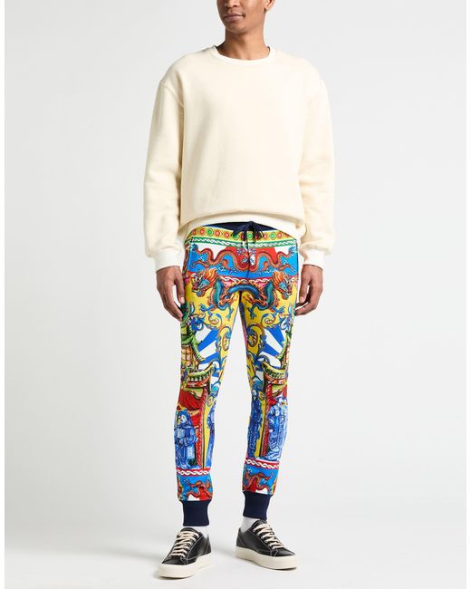 Dolce & Gabbana Blue Pants Cotton for men