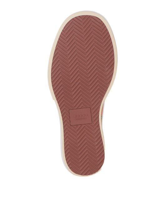 Marni Orange Sneakers Leather