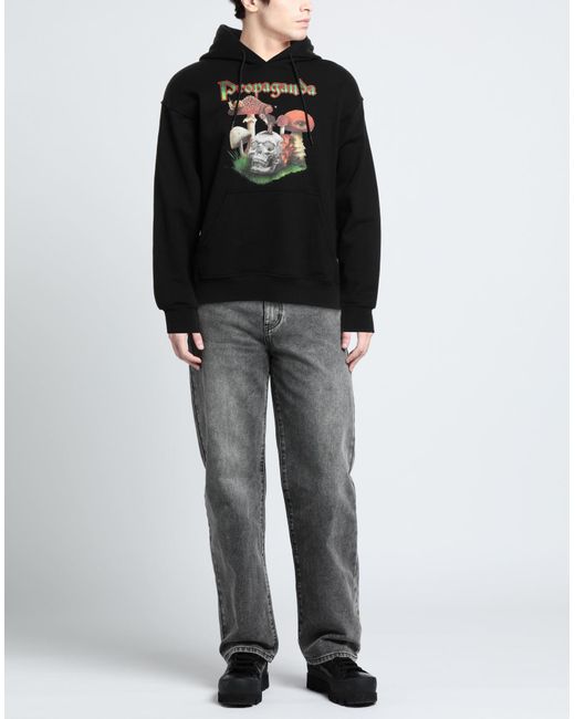 Propaganda Black Sweatshirt Cotton for men