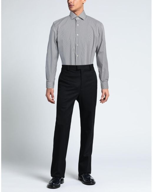 STANDBRIDGE Gray Shirt Cotton, Polyamide, Elastane for men