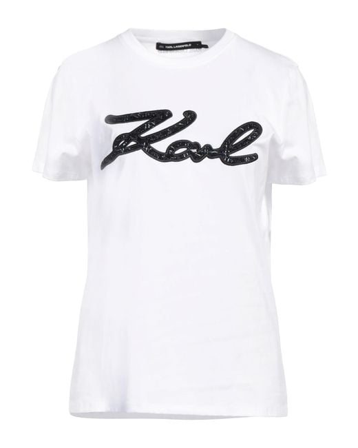 Karl Lagerfeld White Karl Cares T-Shirt Organic Cotton