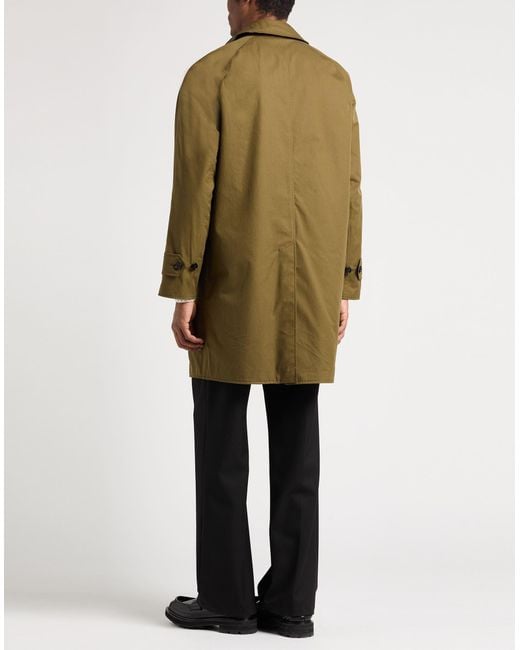 Burberry Green Military Overcoat & Trench Coat Cotton for men