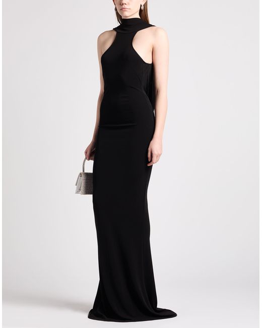 Elisabetta Franchi Black Carpet Maxi Dress Viscose