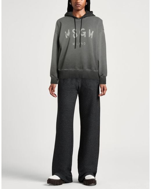 MSGM Gray Sweatshirt Cotton