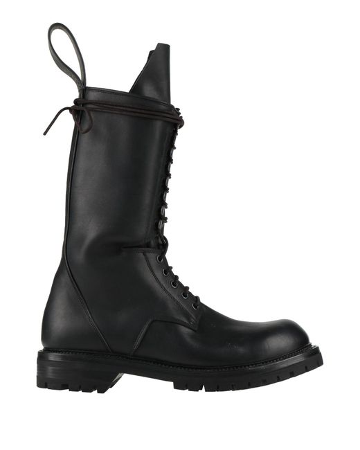 Rick Owens Black Boot Leather for men