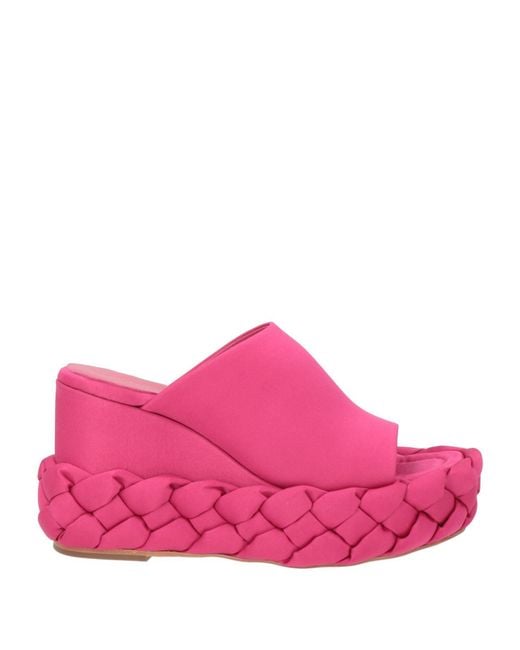 Paloma Barceló Pink Elma Sandals Textile Fibers