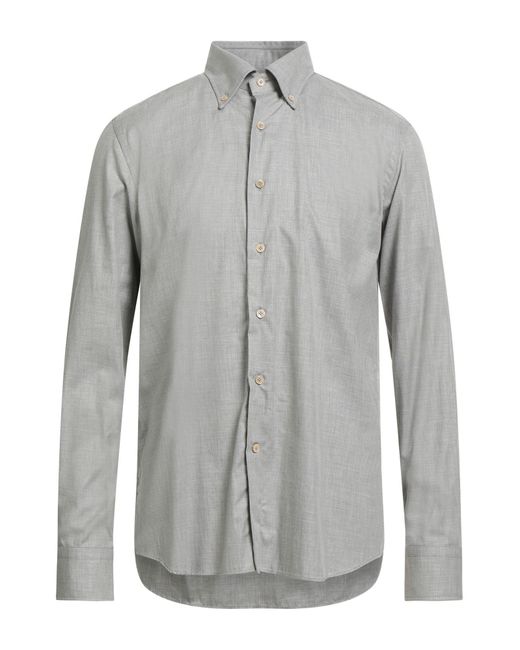Alessandro Gherardi Gray Shirt Cotton for men