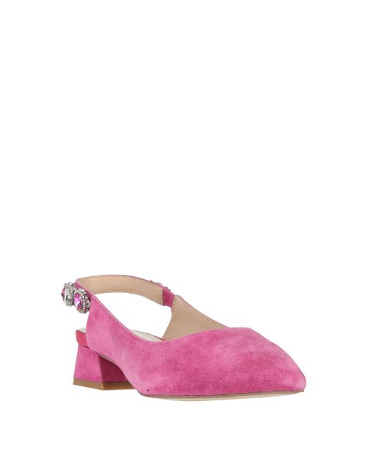 Luciano Barachini Pink Fuchsia Pumps Leather