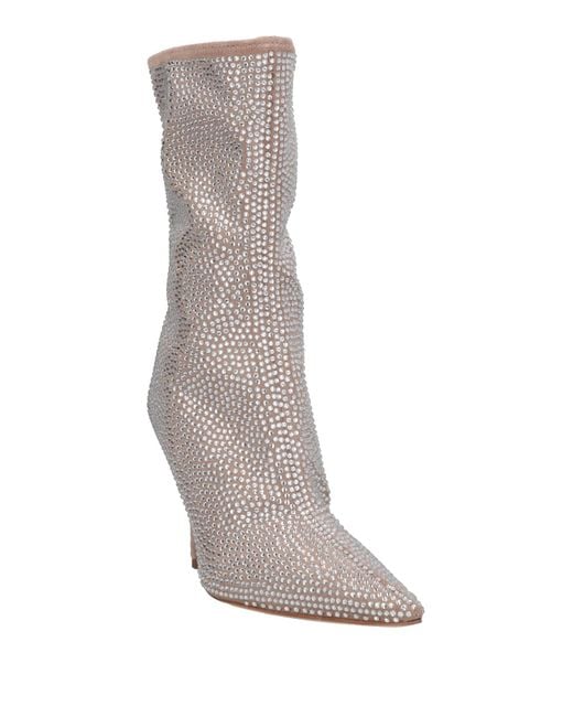 Paris Texas Gray Ankle Boots