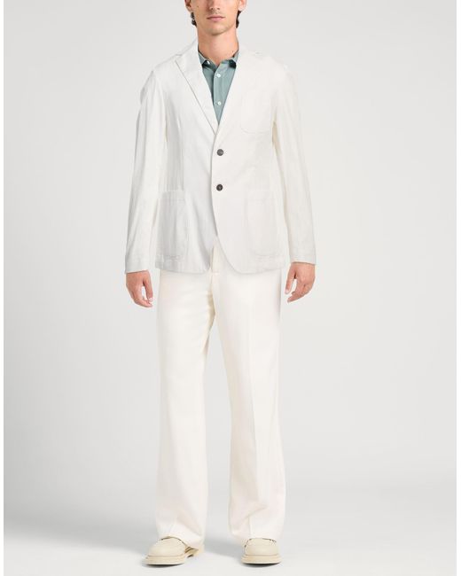 Messagerie White Blazer Cotton, Elastane for men