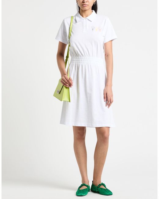 Karl Lagerfeld White Mini Dress Cotton
