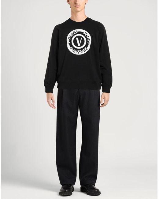 Versace Jeans Couture Black Sweatshirt Cotton for men