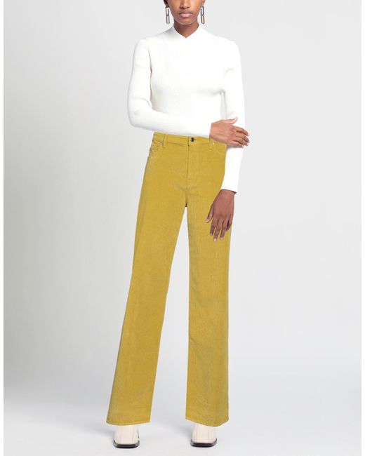 TRUE NYC Yellow Pants Cotton, Lyocell, Elastane