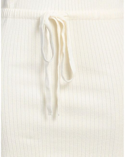 hinnominate White Ivory Maxi Dress Viscose, Polyester, Polyamide