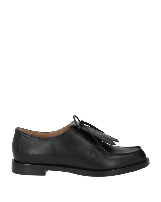 Emporio Armani Black Lace-Up Shoes Leather