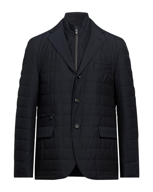 Corneliani Blue Jacket Virgin Wool, Polyamide, Elastane, Polyester for men