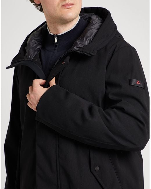 Peuterey Black Coat Polyester for men