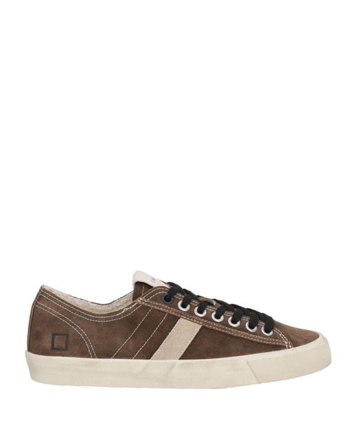 Date Brown Sneakers Leather for men