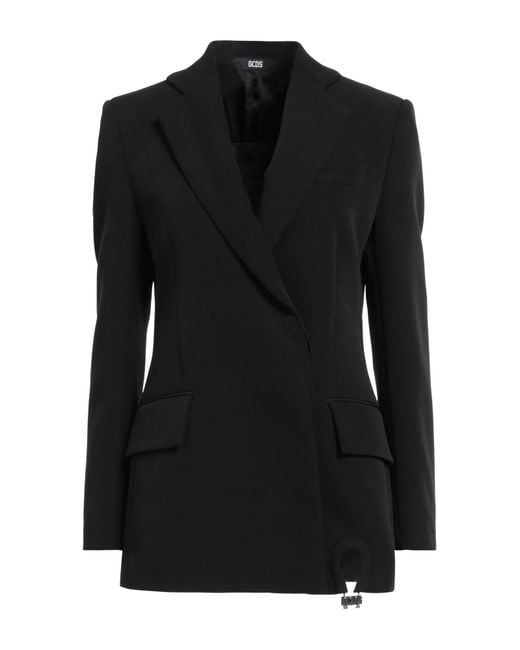 Gcds Black Blazer Viscose, Elastane