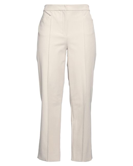 Max Mara White Light Pants Cotton, Polyamide, Elastane