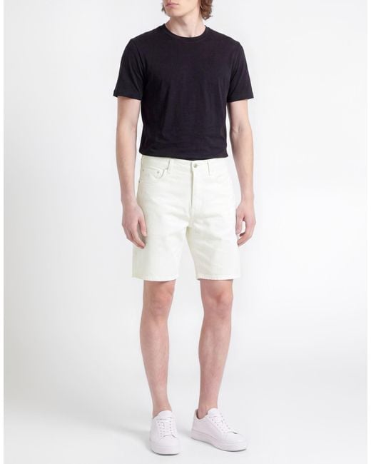 ARMANI EXCHANGE White Denim Shorts Cotton, Polyester, Elastane for men
