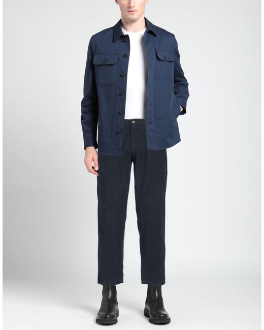 Berwich Blue Pants Cotton, Elastane for men